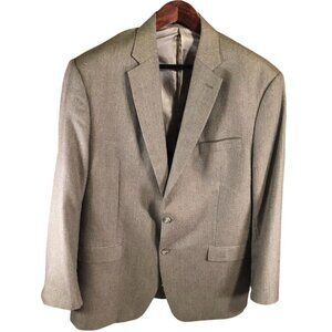 Chaps Mens Blazer Jacket Size 46R Gray Wool-Blend